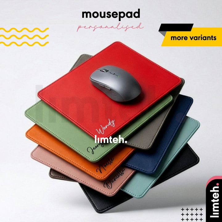 Personalised Mouse Pad | Premium Leather Mousepad | Table Mat