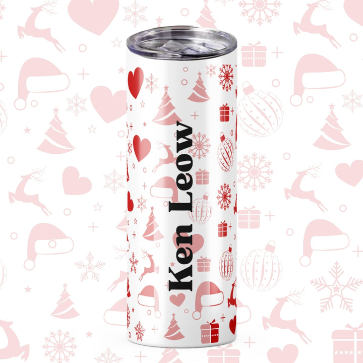 Personalised Skinny Tumbler 600ml | Thermal Stainless Steel Water Bottle | Christmas Gifts | Customised Gift | Birthday