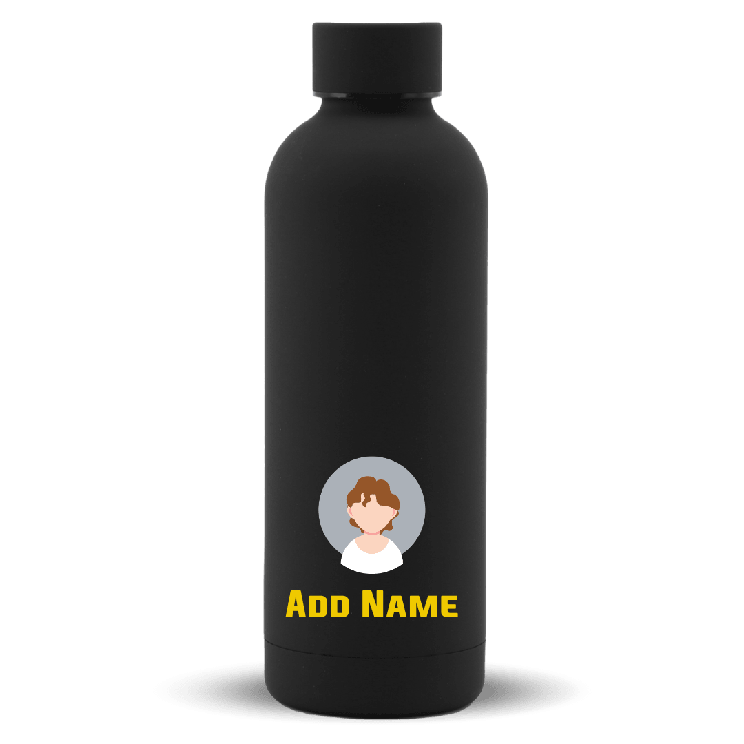 [Portrait Vector Series] Mizu Thermos tumbler bottle | Stainless Steel Water Bottle 500ml - Mystic Black