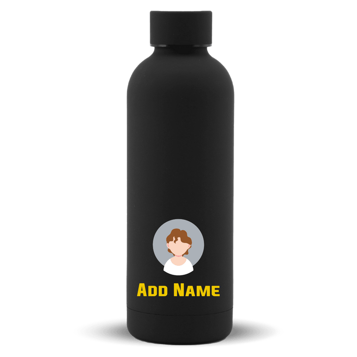 [Portrait Vector Series] Mizu Thermos tumbler bottle | Stainless Steel Water Bottle 500ml - Mystic Black