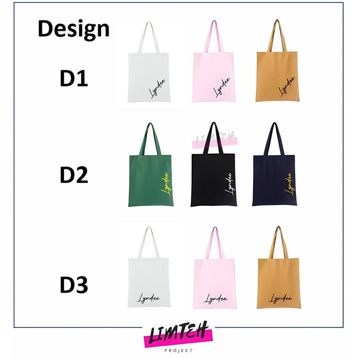 Personalised Tote Bag with name/initial | Shopping Bag | Canvas Bag