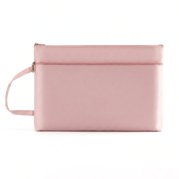 Personalised Canvas Handle Zip Bag | A4 Document Organizer | Durable Handheld File Pouch | Farewell Office Gift | LIMTEH
