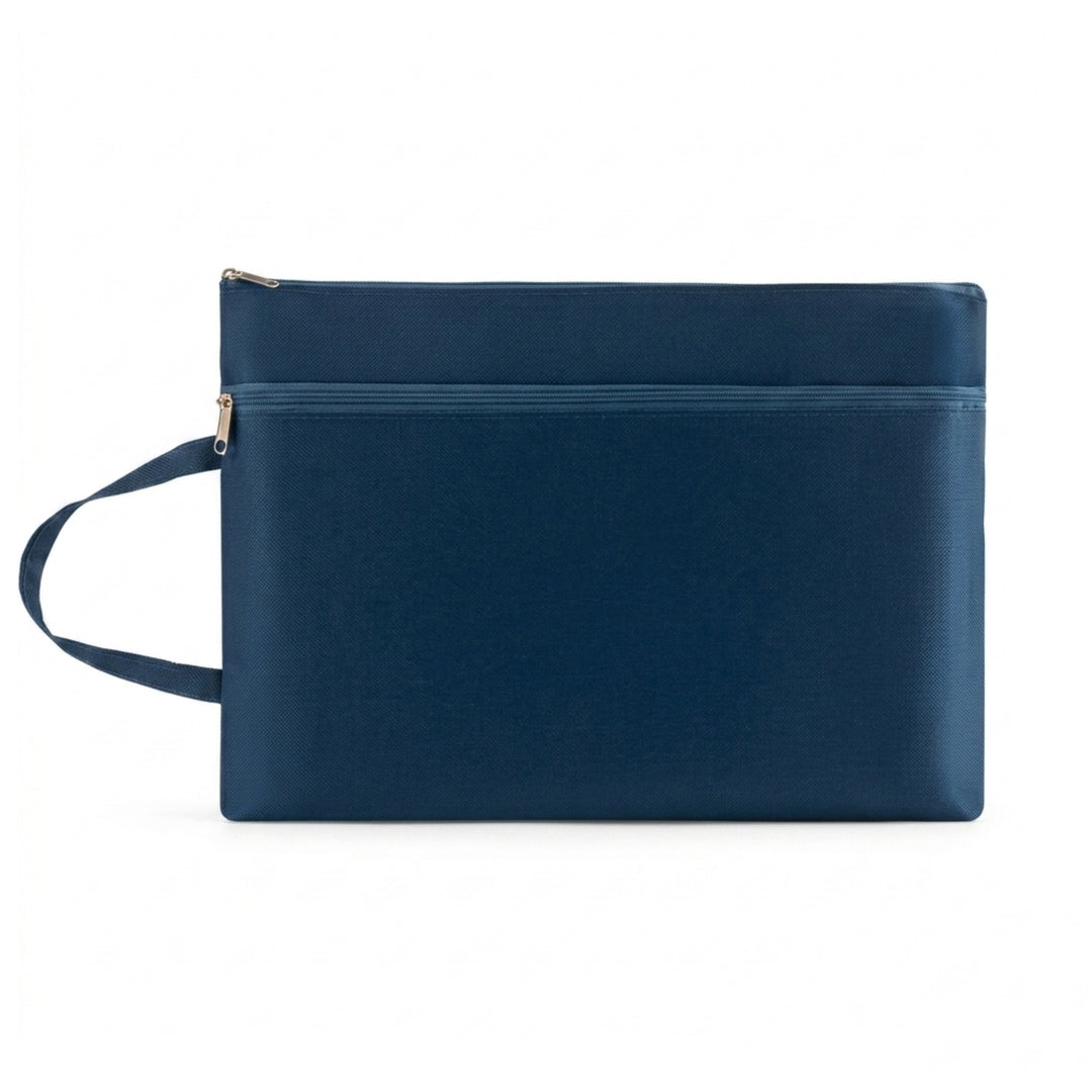 Personalised Canvas Handle Zip Bag | A4 Document Organizer | Durable Handheld File Pouch | Farewell Office Gift | LIMTEH
