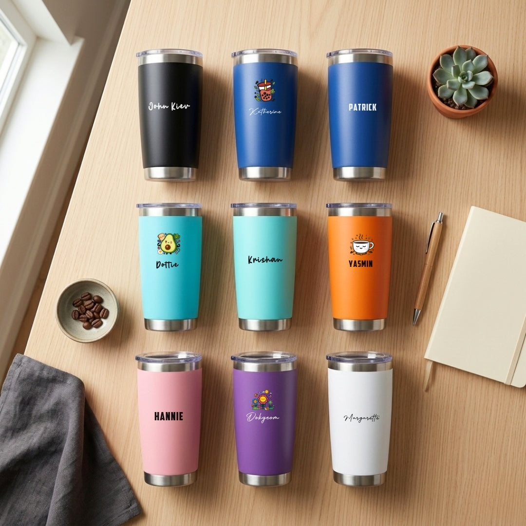 Personalised Magnum Mug | Stainless Steel Thermal Coffee Mug cups with Lid | Farewell Gifts | Birthday Gifts | LIMTEH