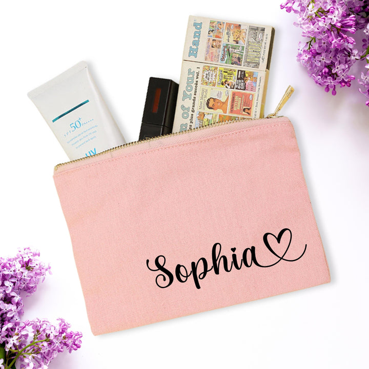 Personalised Canvas Pouch | Mini Pouch Woman | Pencil Case | Customised Gift | Christmas Gift | Travel Pouch | LIMTEH