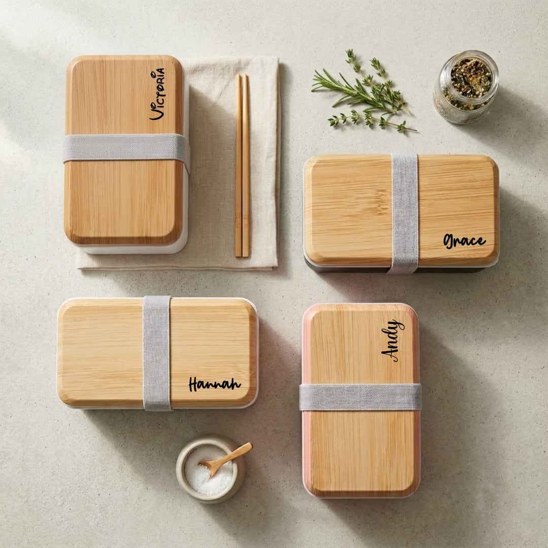 Personalised Bento box | Lunch Box Microwave Safe | Lunch Box | Bento Box | Food Container Set BPA-Free Food-Safe