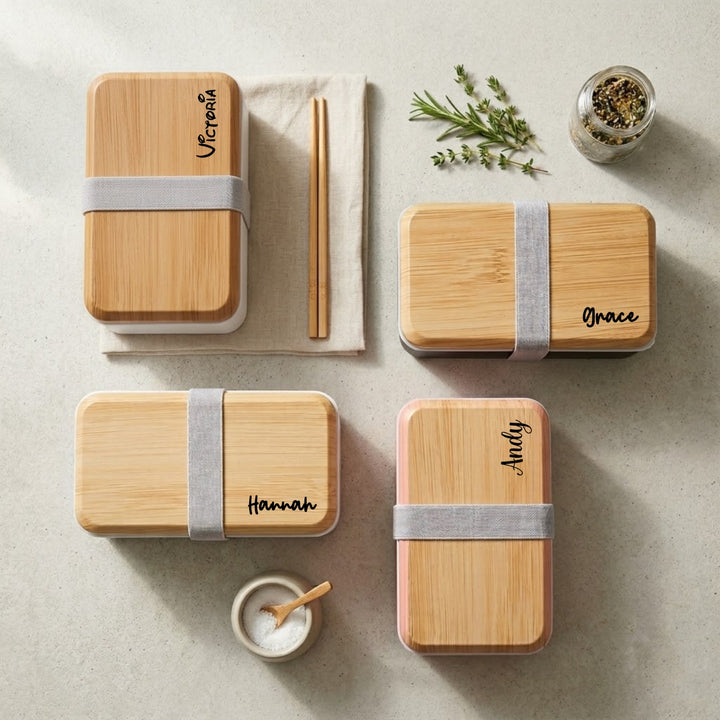 Personalised Bento box | Lunch Box Microwave Safe | Lunch Box | Bento Box | Food Container Set BPA-Free Food-Safe