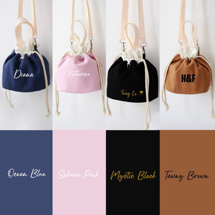 Personalised Canvas tote bag | Bucket bag | Mini tote bag woman | Lunch bag | Crossbody Sling bag | Shopping Bags | Gift