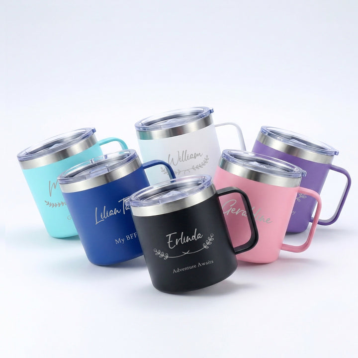 Personalised Gift 400ML Mug | Stainless Steel Coffee Mug Insulated Mug | Customised gift | Christmas Gifts | LIMTEH