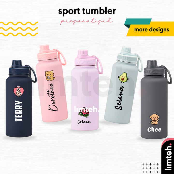 Personalised 1000ml Sport Tumbler | Thermal flask | Water Bottle | Customised gift | Christmas Gifts | Farewell Gifts