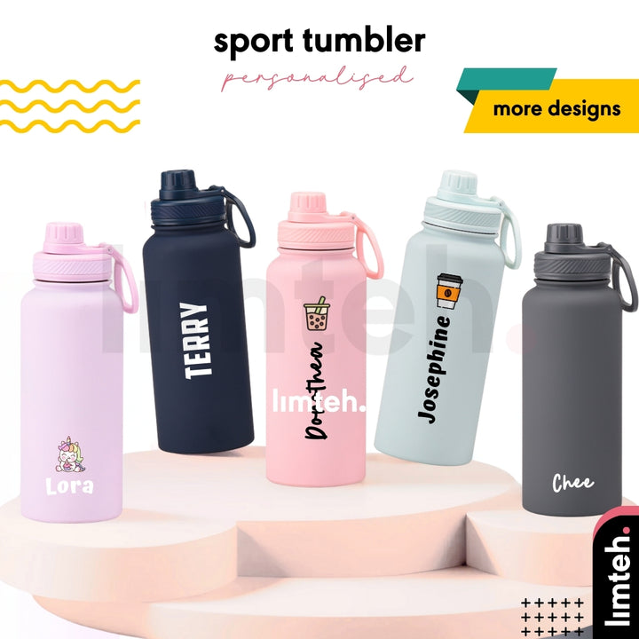 Personalised 1000ml Sport Tumbler | Thermal flask | Water Bottle | Customised gift | Christmas Gifts | Farewell Gifts