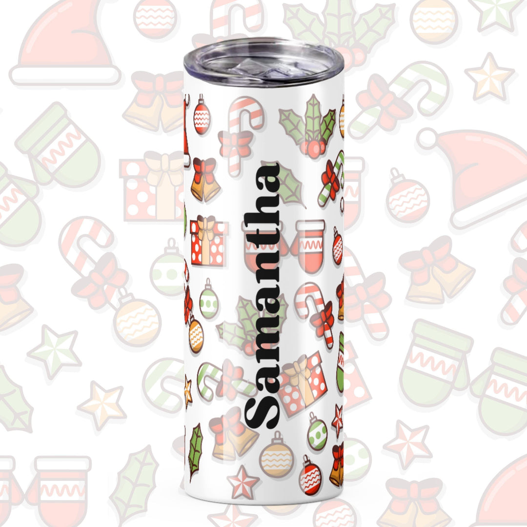 Personalised Skinny Tumbler 600ml | Thermal Stainless Steel Water Bottle | Christmas Gifts | Customised Gift | Birthday