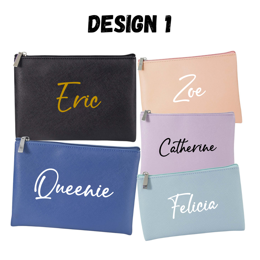 Personalised Leather Pouch with Name | Cosmetic Pouch | Bag Organizer | Farewell Gift | Travel Organizer Storage