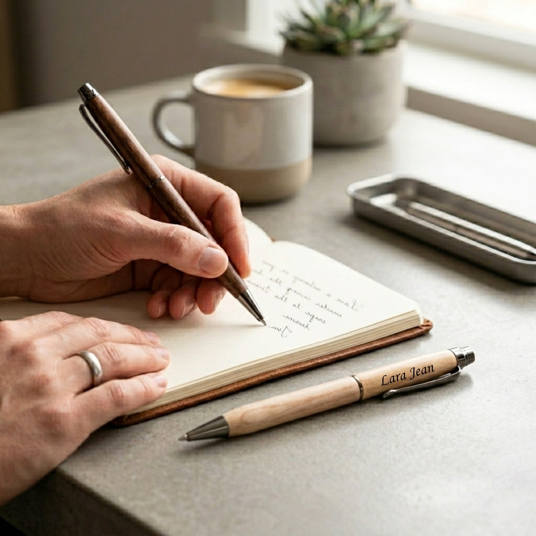 Personalised Wood Gel Pen | Engraving Pen | Teachers Day Gift | Personalised Gift | Customised Pen | Christmas Gift | LIMTEH