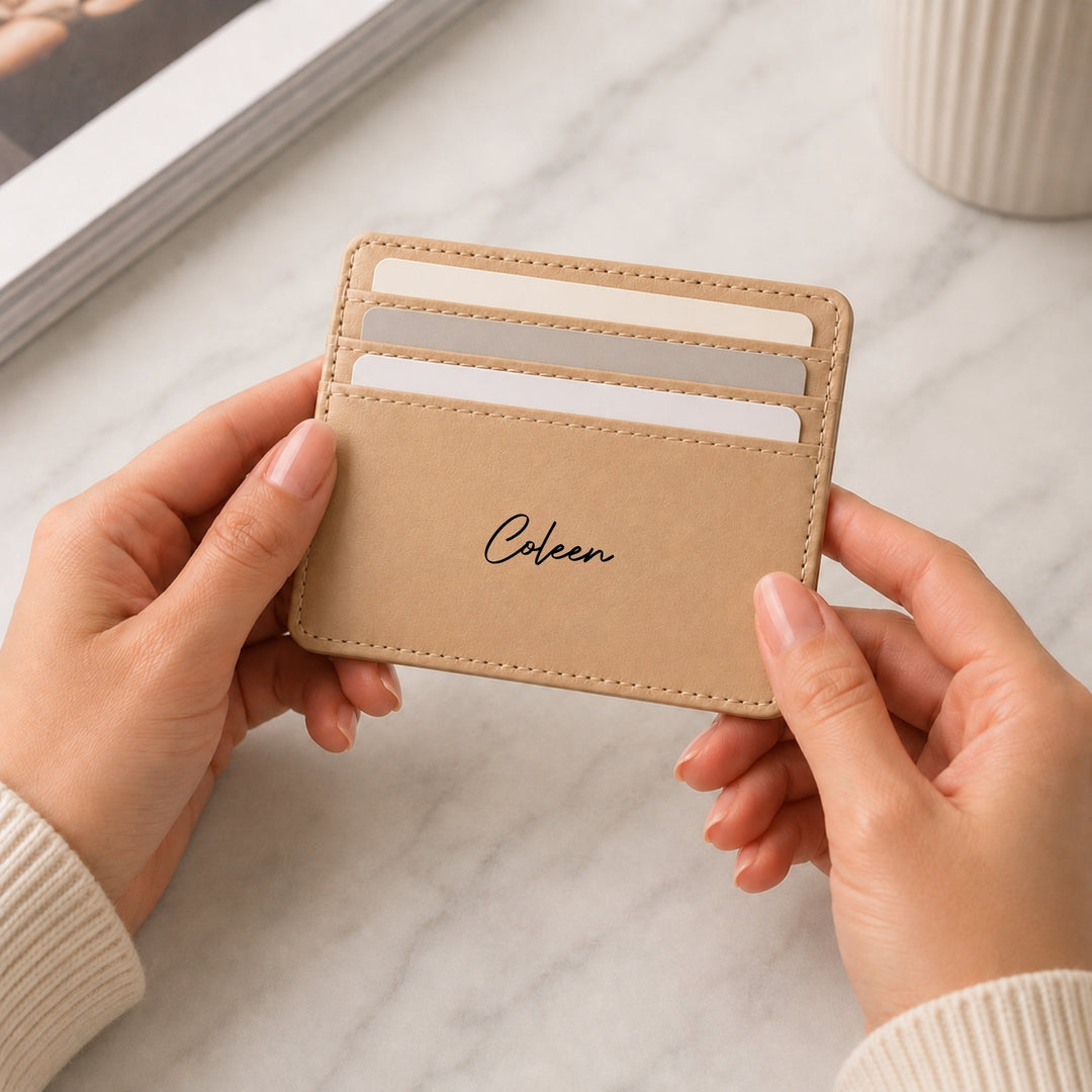 Personalised Card Holder | Slim Wallet | Card Slots | Christmas Gift | Farewell Gift | Birthday Gift | LIMTEH