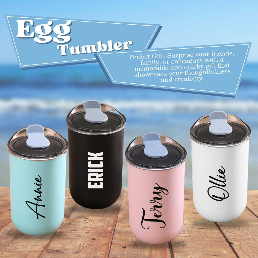 Personalised Egg Mug Tumbler 300ml | Customised Coffee Tumbler | Coffee Cup | Customised Gift | Personalised Gift LIMTEH