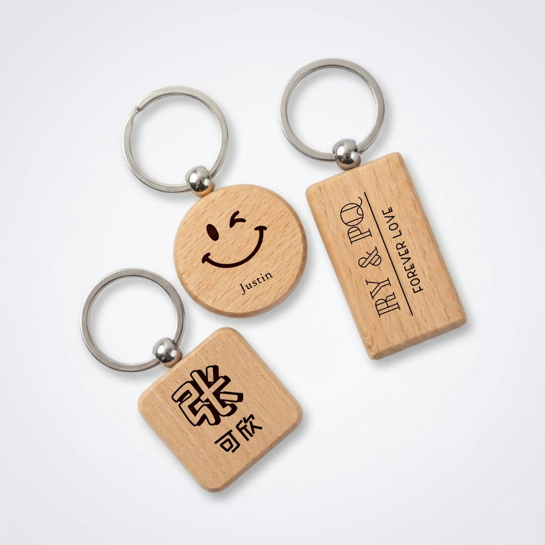 Personalised Wooden Custom Keychain | Custom Name Keychain | Customised Gift | Engraving Gift Keychain  Valentines Gift