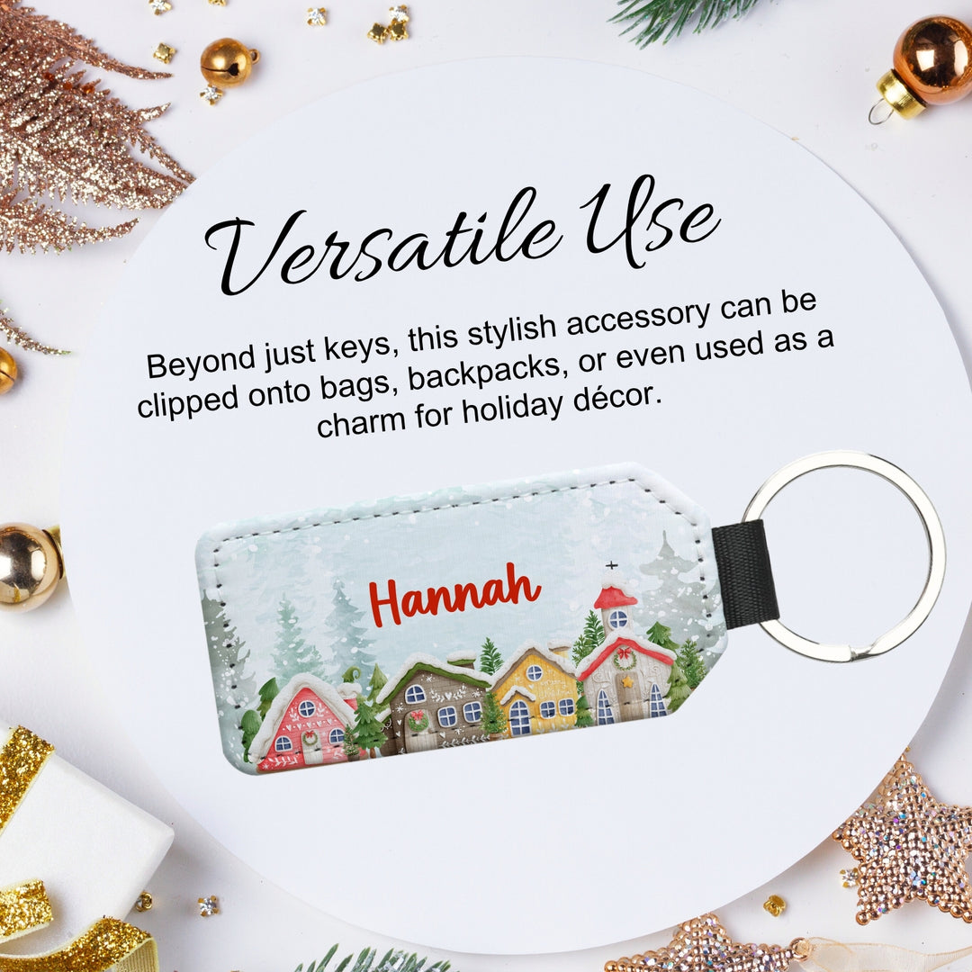 Personalised Leather Keychain | Customize Gifts Name Keychain | Christmas Birthday Bridesmaid Farewell Door Gifts School