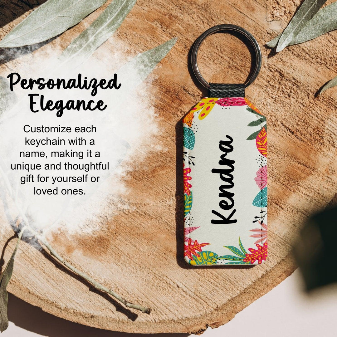 Personalised Leather Keychain | Customize Gifts Name Keychain | Christmas Birthday Bridesmaid Farewell Door Gifts School