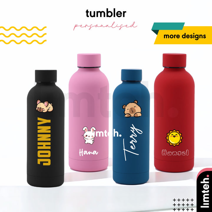 Personalised Tumbler | Thermal Stainless Steel Water Bottle 500ml | Christmas Gifts | Farewell Gifts | Birthday Gifts