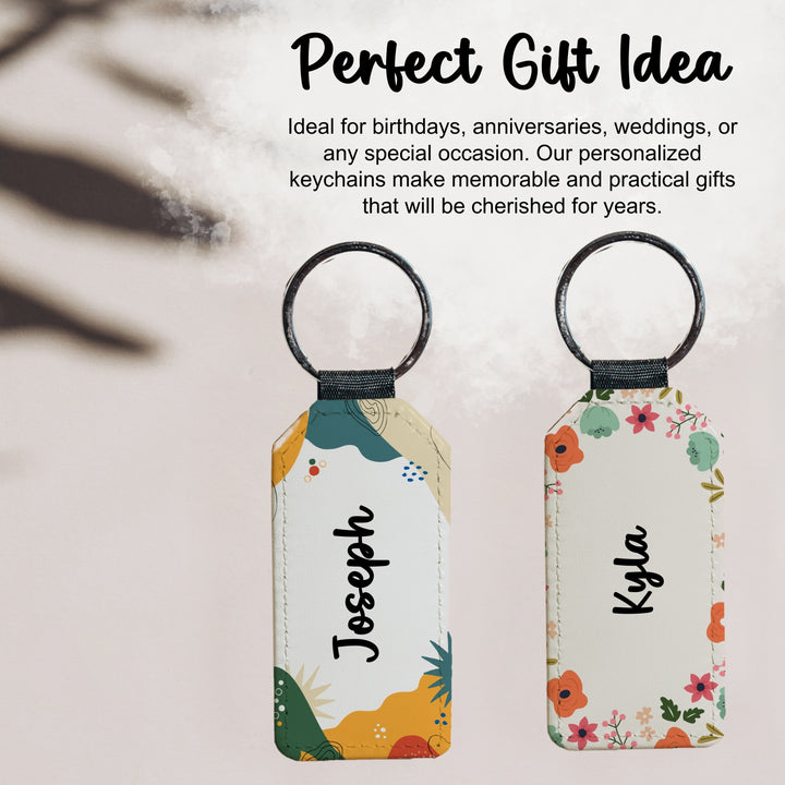 Personalised Leather Keychain | Customize Gifts Name Keychain | Christmas Birthday Bridesmaid Farewell Door Gifts School