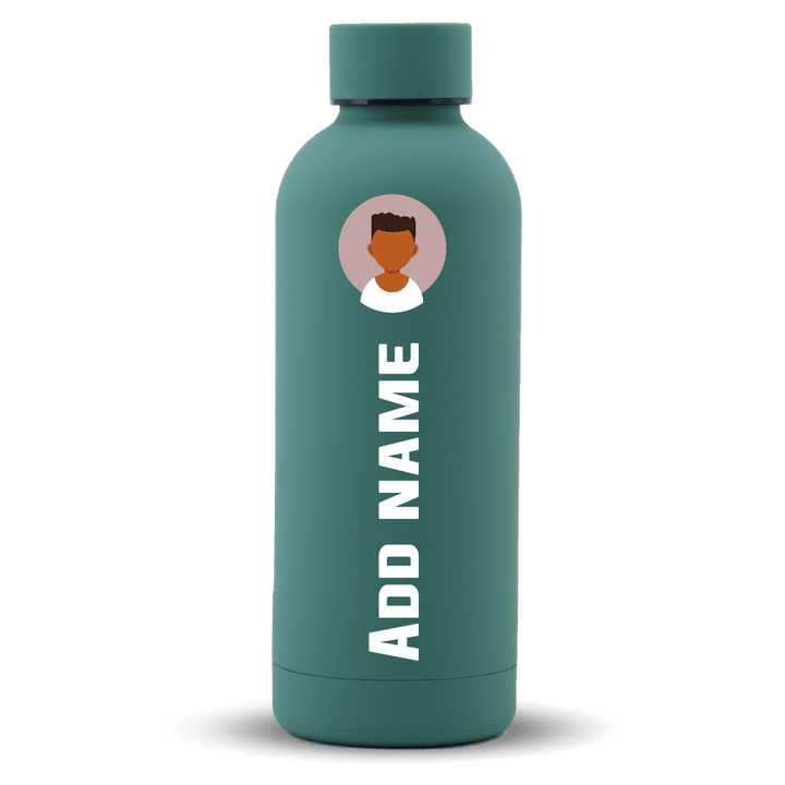 [Portrait Vector Series] Mizu Thermos tumbler bottle | Stainless Steel Water Bottle 500ml - Basil Green