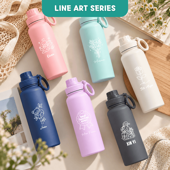 Personalised 1000ml Sport Tumbler | Thermal flask | Water Bottle | Customised gift | Christmas Gifts | Farewell Gifts