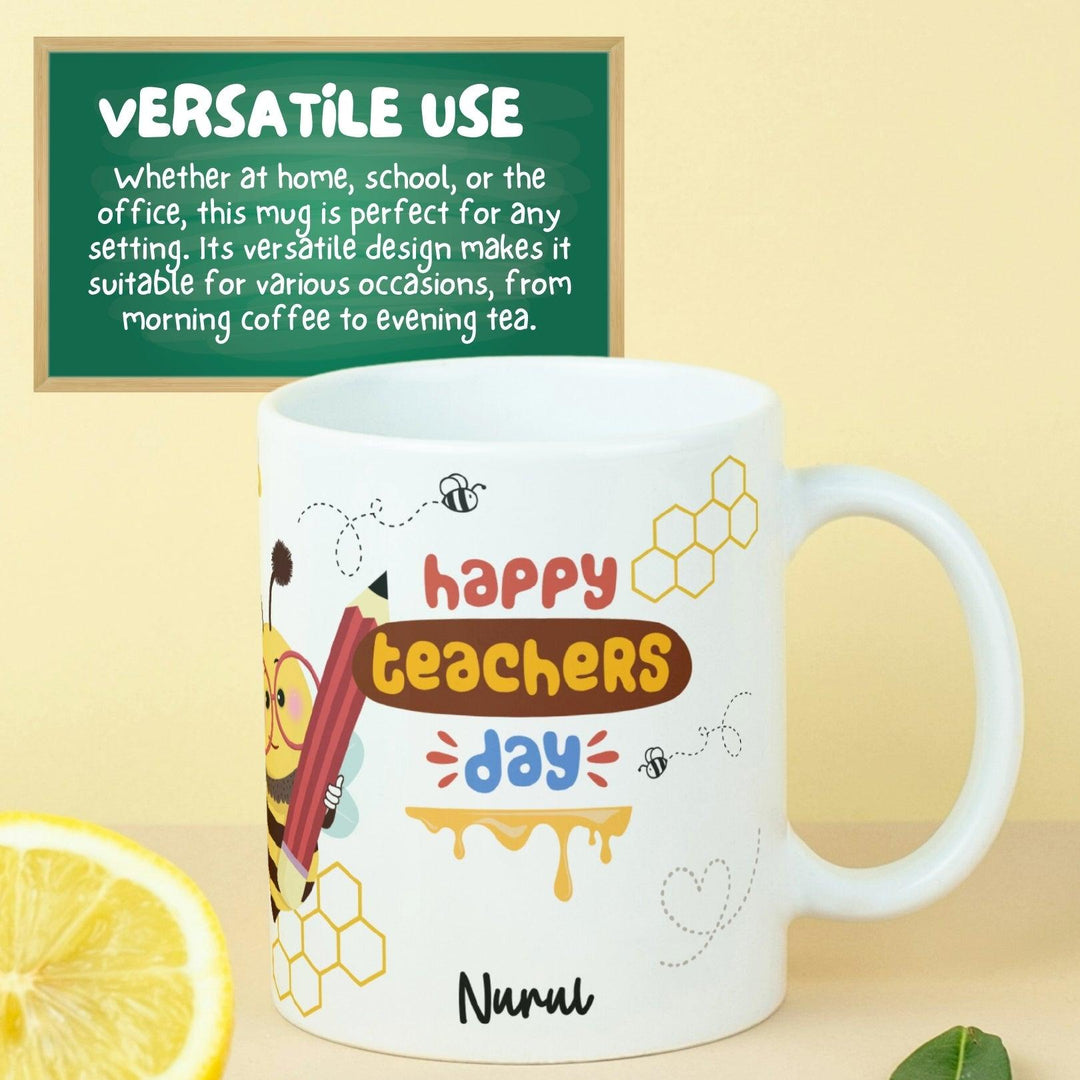 Personalised Glass Mug | Gift With Name | Occasions Gift | Teacher day gift | Father day gift | Christmas Gift | LIMTEH