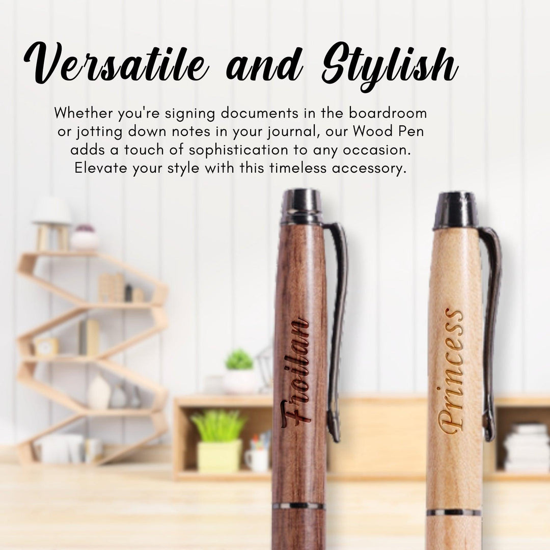 Personalised Wood Gel Pen | Engraving Pen | Teachers Day Gift | Personalised Gift | Customised Pen | Christmas Gift | LIMTEH