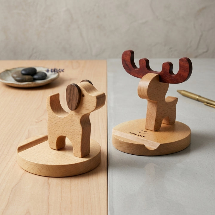 Personalised wood handphone stand Customised phone holder  | Farewell Gifts |  Christmas Gift  Xmas gift | Customised gift