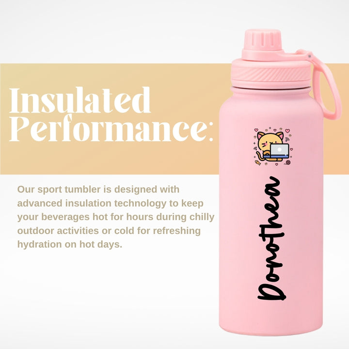 Personalised 1000ml Sport Tumbler | Thermal flask | Water Bottle | Customised gift | Christmas Gifts | Farewell Gifts