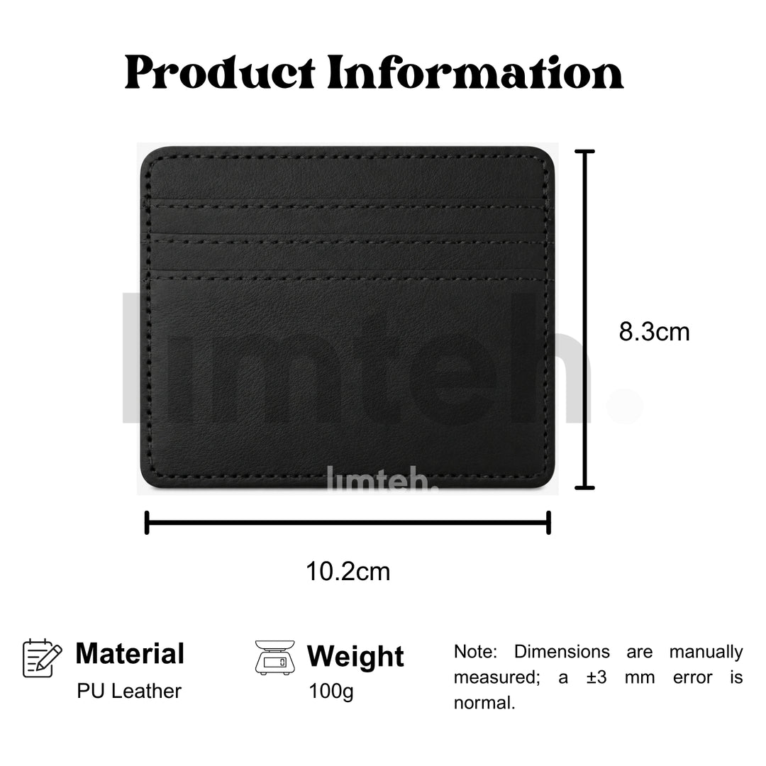 Personalised Card Holder | Slim Wallet | Card Slots | Christmas Gift | Farewell Gift | Birthday Gift | LIMTEH