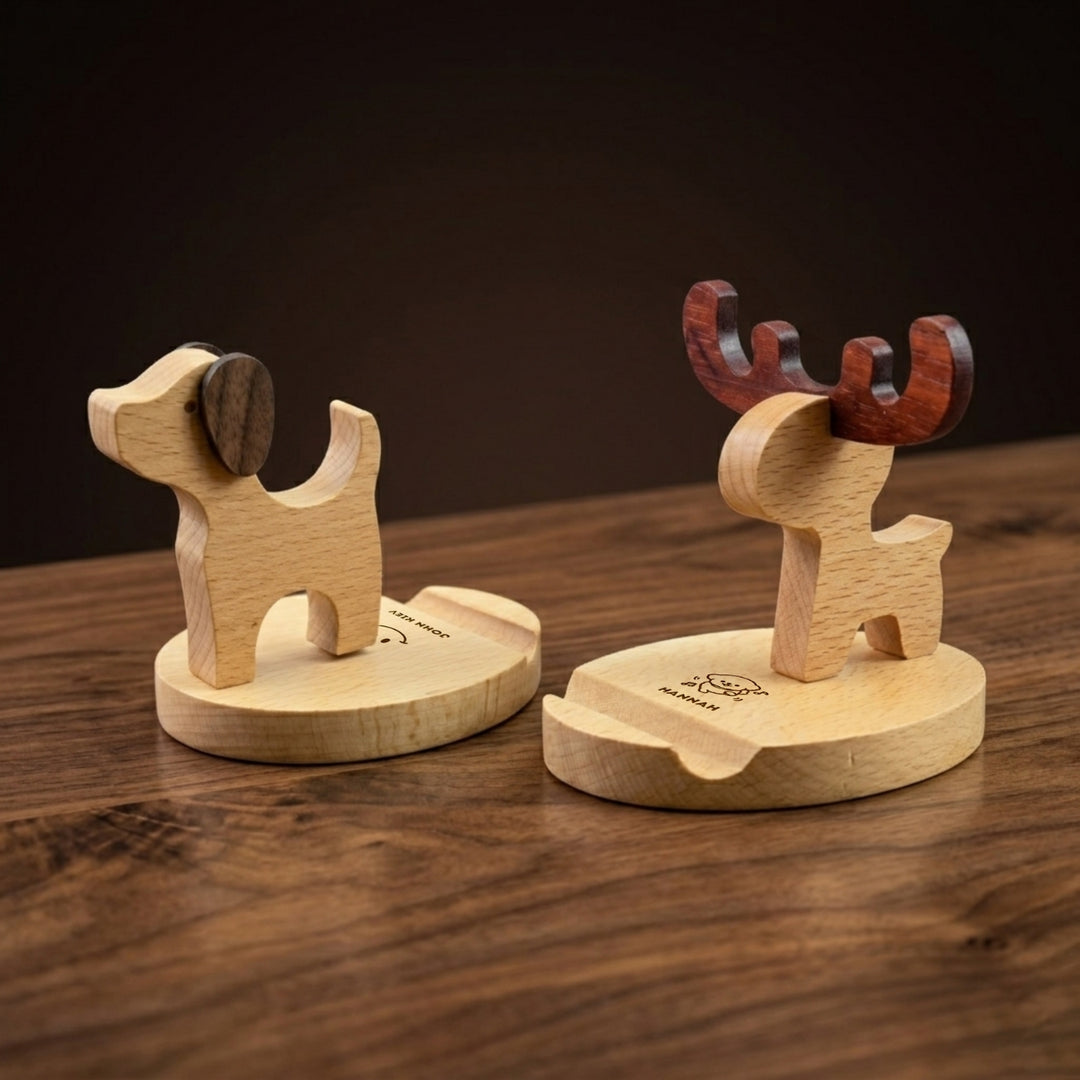 Personalised wood handphone stand Customised phone holder  | Farewell Gifts |  Christmas Gift  Xmas gift | Customised gift