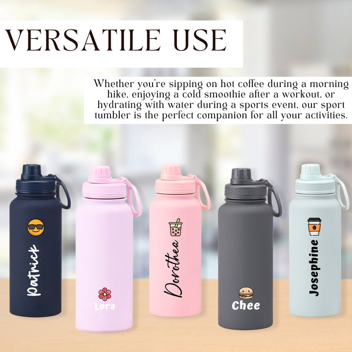 Personalised 1000ml Sport Tumbler | Thermal flask | Water Bottle | Customised gift | Christmas Gifts | Farewell Gifts