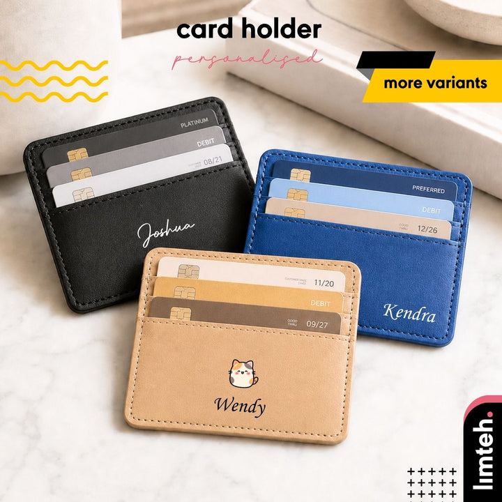 Personalised Card Holder | Slim Wallet | Card Slots | Christmas Gift | Farewell Gift | Birthday Gift | LIMTEH
