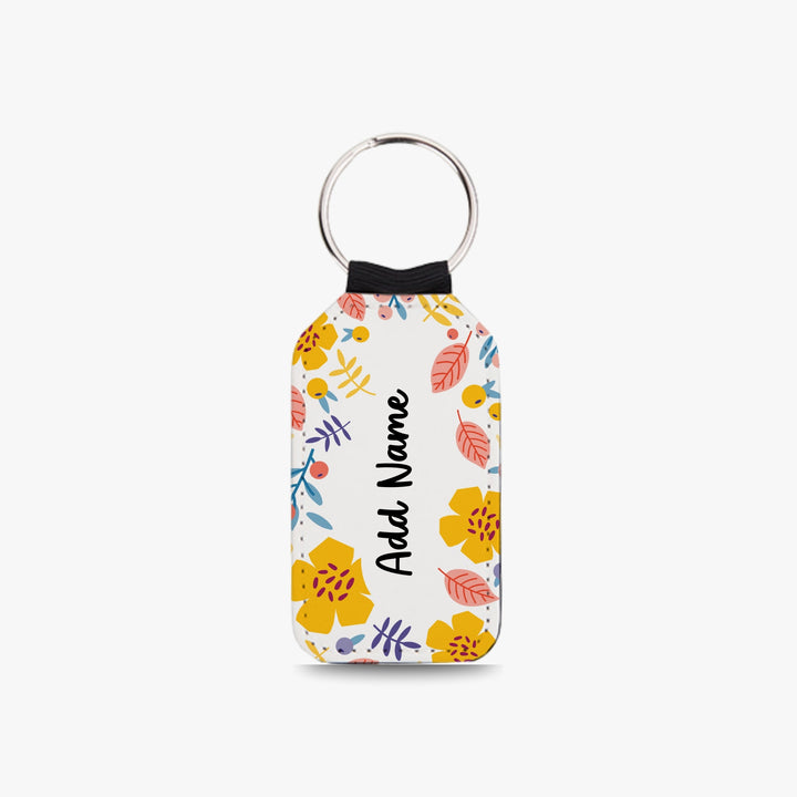 Personalised Vegan Leather Keychain - FL1