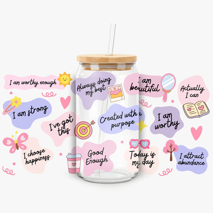 Glass Can With Straw | Glass Mug | Designer Mugs Cups | Gifts | LIMTEH