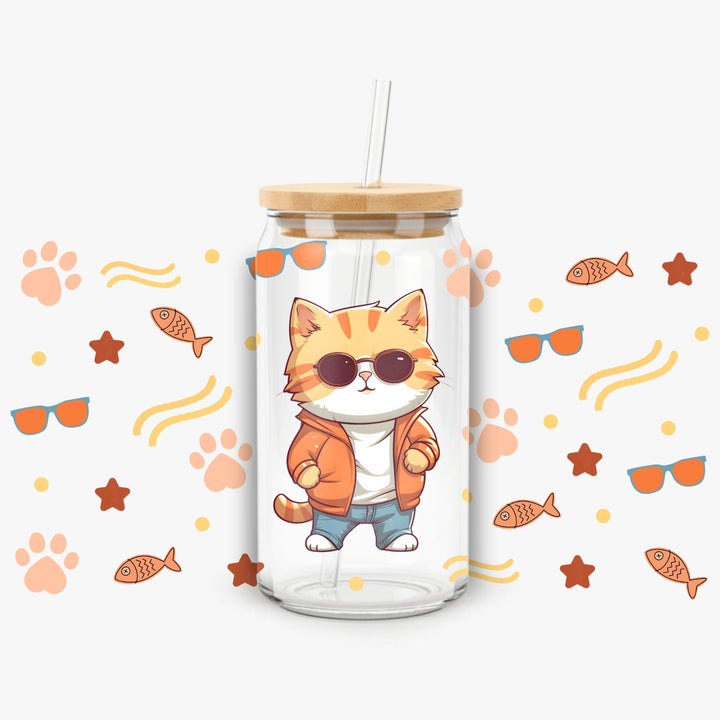 Glass Can With Straw | Glass Mug | Designer Mugs Cups | Gifts | LIMTEH