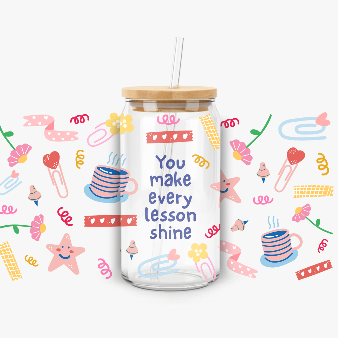 Glass Can With Straw - FS21