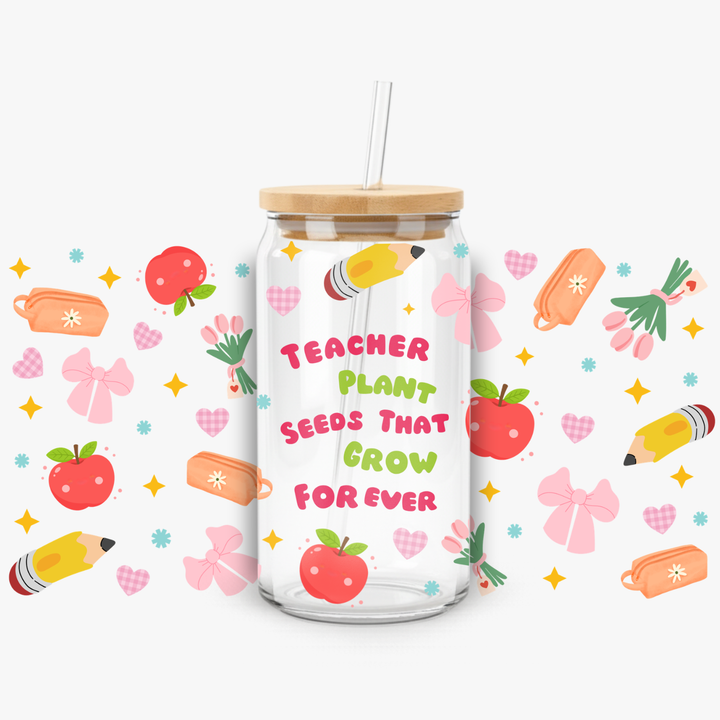 Glass Can With Straw - FS23