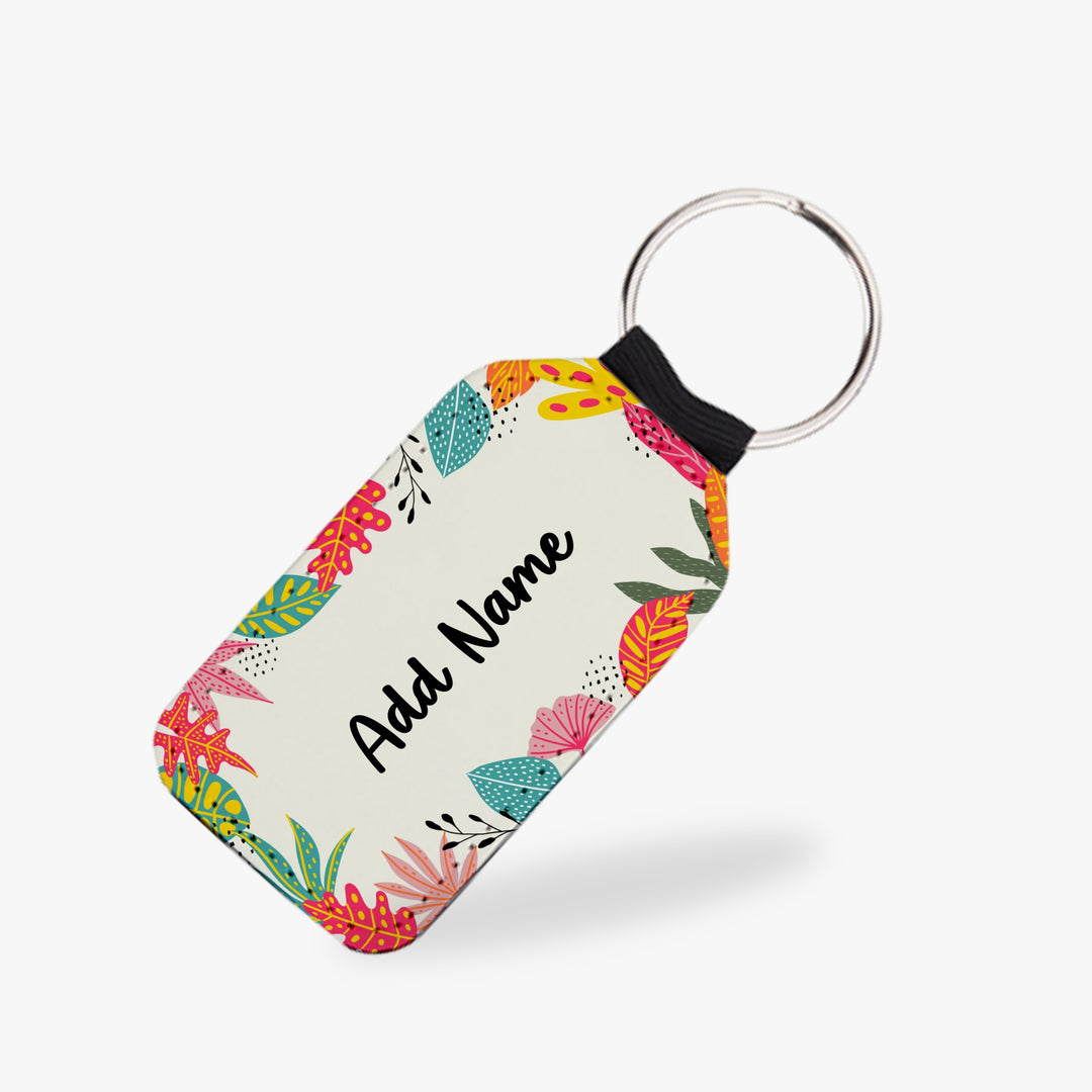 Personalised Vegan Leather Keychain - FL2