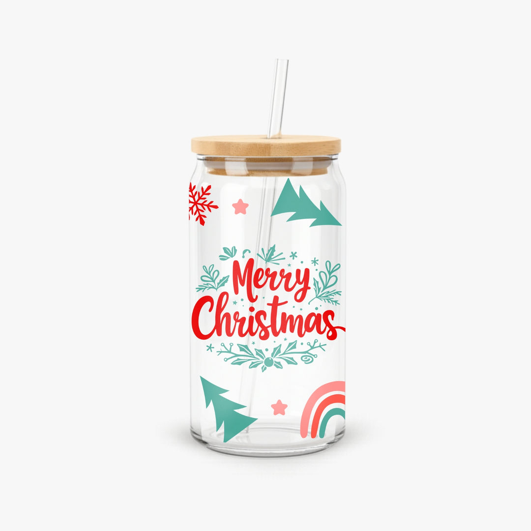 Glass Can With Straw - FS18