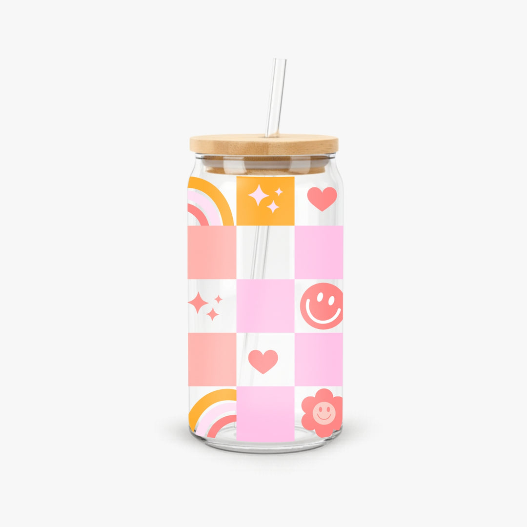 Glass Can With Straw - FS2