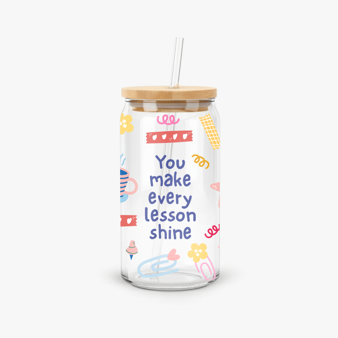 Glass Can With Straw - FS21
