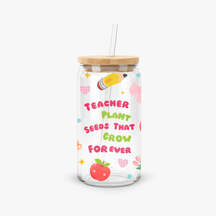 Glass Can With Straw - FS23