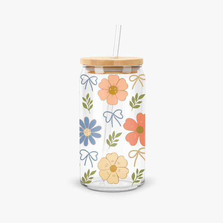 Glass Can With Straw - FS6