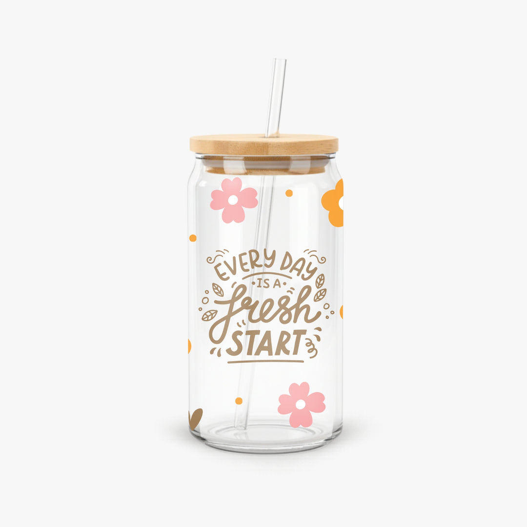 Glass Can With Straw - FS9