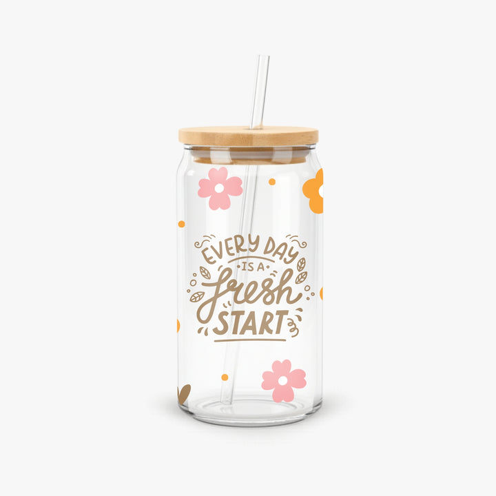 Glass Can With Straw - FS9