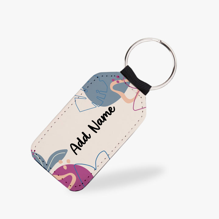 Personalised Vegan Leather Keychain - PT6