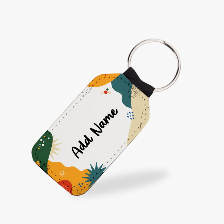 Personalised Vegan Leather Keychain - PT7